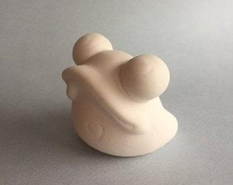 Ceramic Frog Figurine Ready to Paint, Unpainted Frog Ceramic Bisque, DIY Pottery Painting Craft, Frog Lover Gift, Kids Craft Project