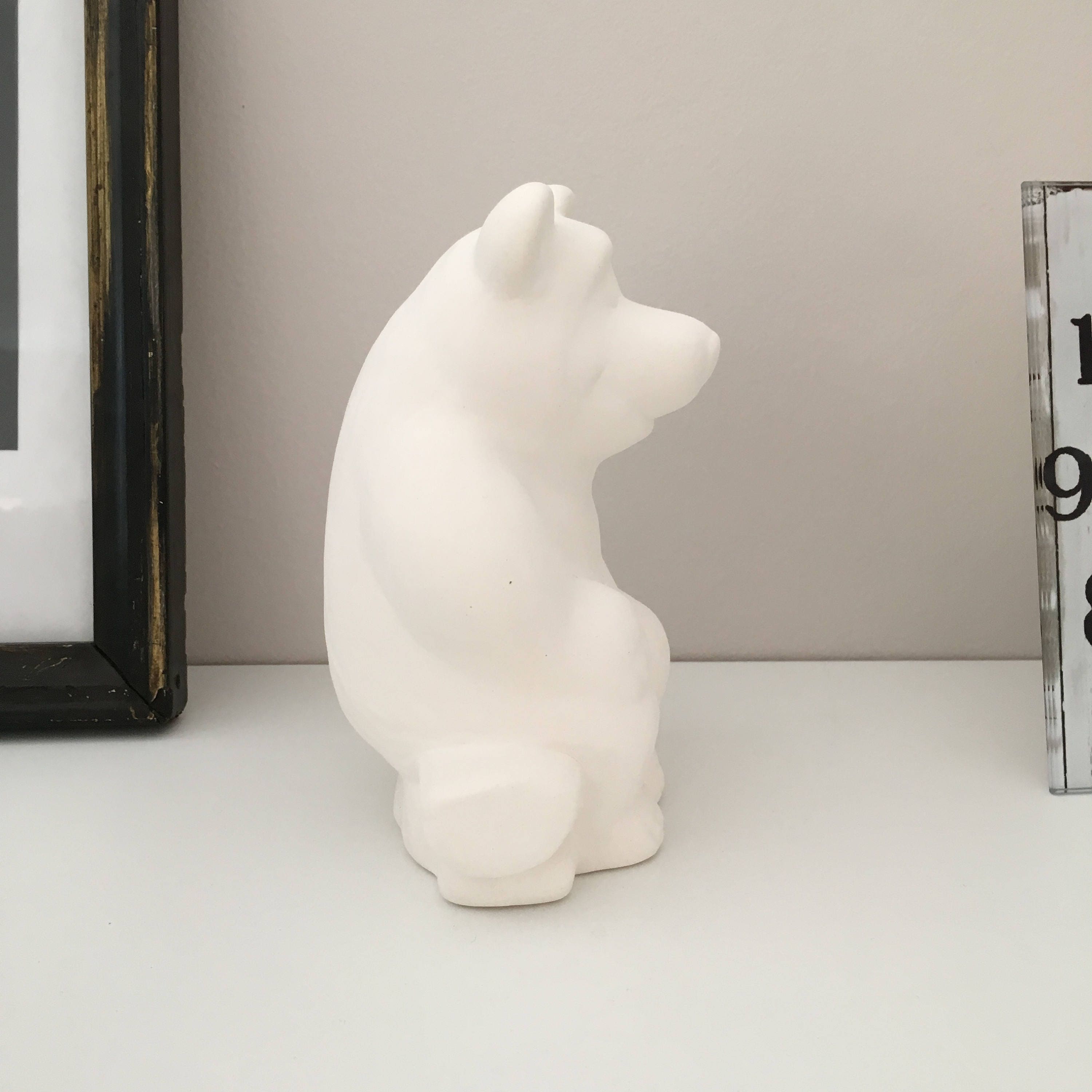 Ceramic Bear Ready to paint Bear on wood Ceramic Bisque Etsy