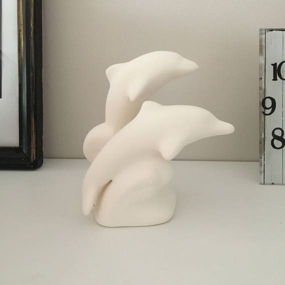白い陶器のシロイルカの置物 , 陶芸家リュドミラ・アルヒポワ 白い陶器のシロイルカの置物 , 陶芸家リュドミラ・アルヒポワ 手作り