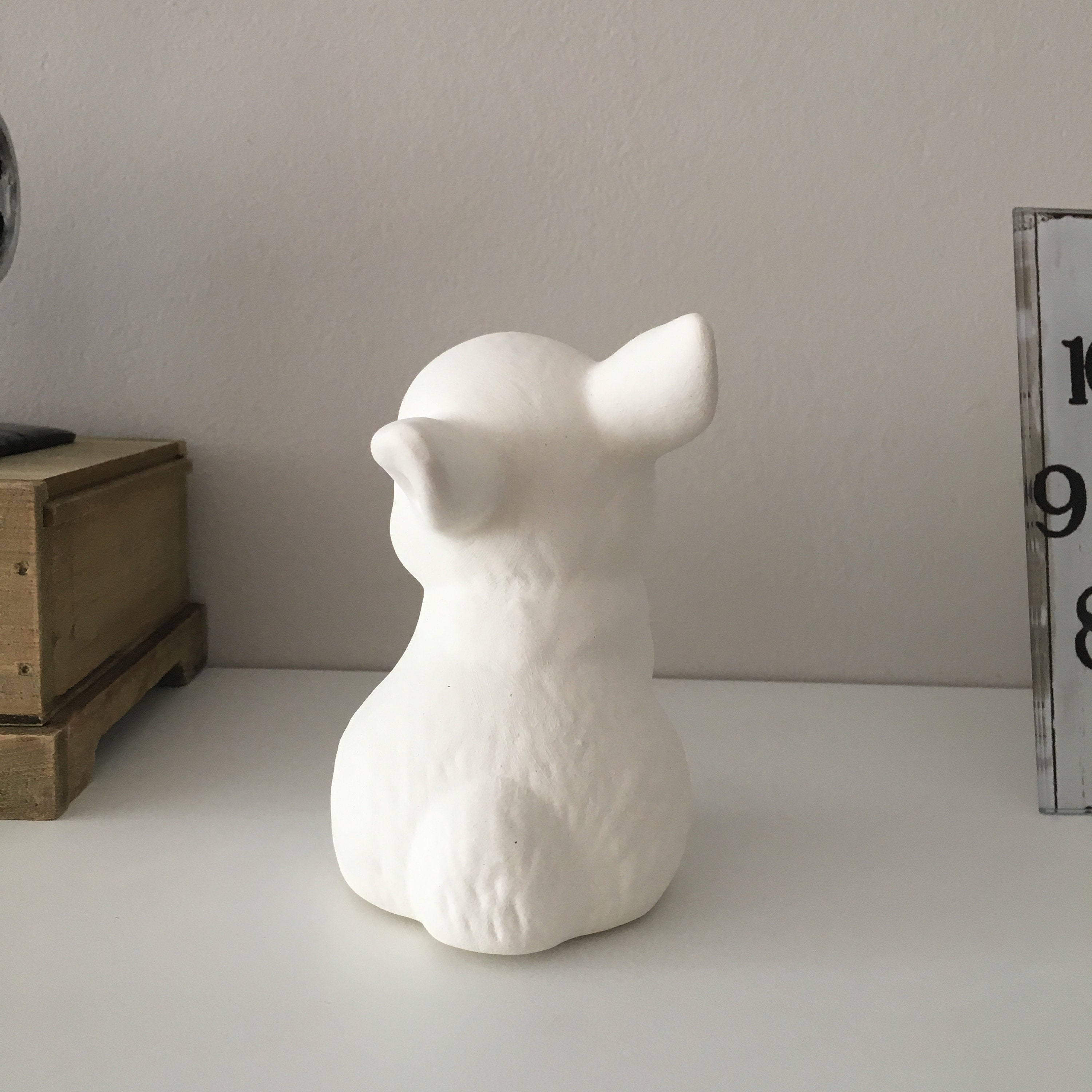 Ceramic Bunny Ready to Paint Unpainted Figurine Gift Idea Etsy