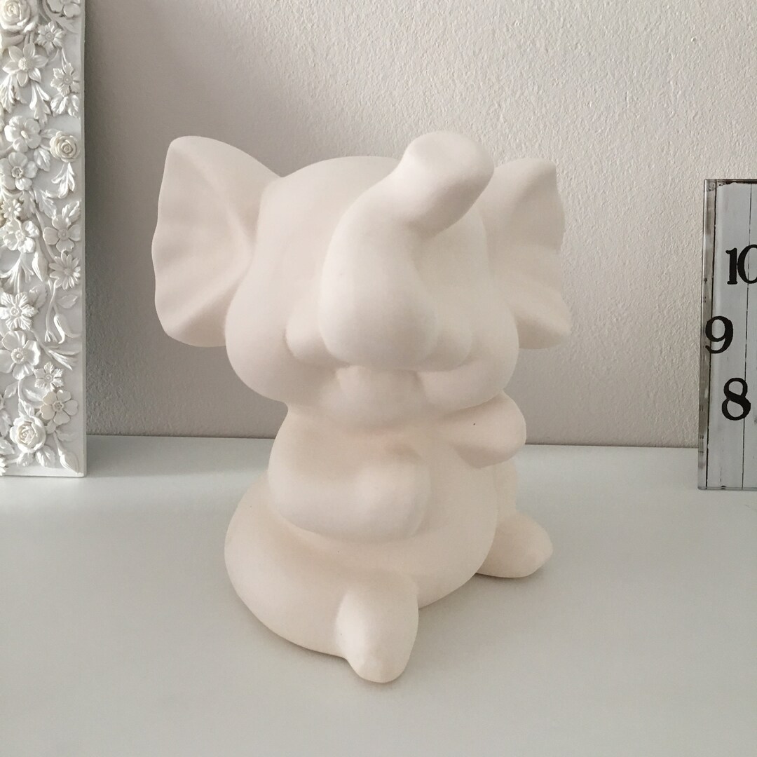 Eléphant porte plante en céramique - Label Emmaüs