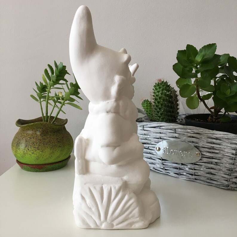 Ready to Paint Garden Gnome Ceramic Fisherman Statue Garden Etsy