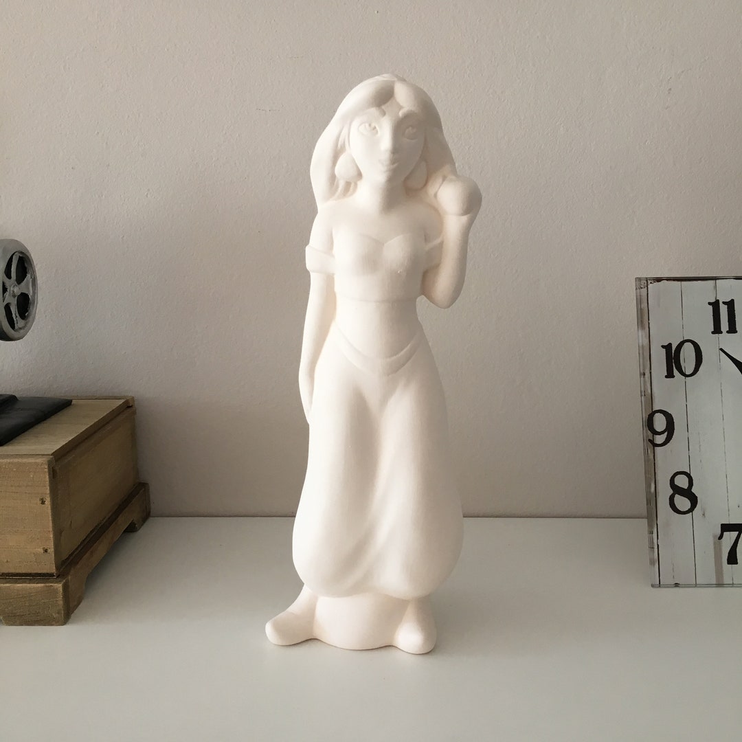 Ceramic Princess Jasmine, Ready to Paint, Disney Princess, Disney's