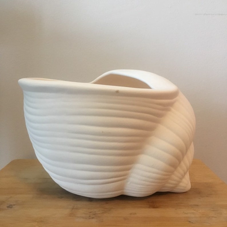 Shell Planter Ready to Paint Ceramic Bisque Ceramic Etsy