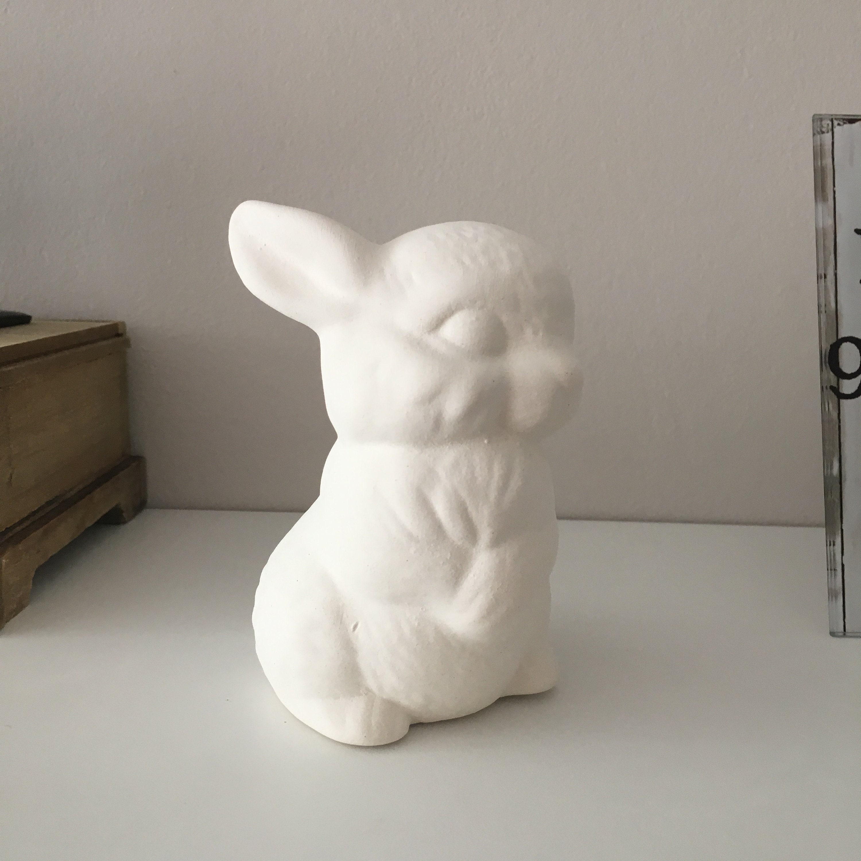 Ceramic Bunny Ready to Paint Unpainted Figurine Gift Idea Etsy