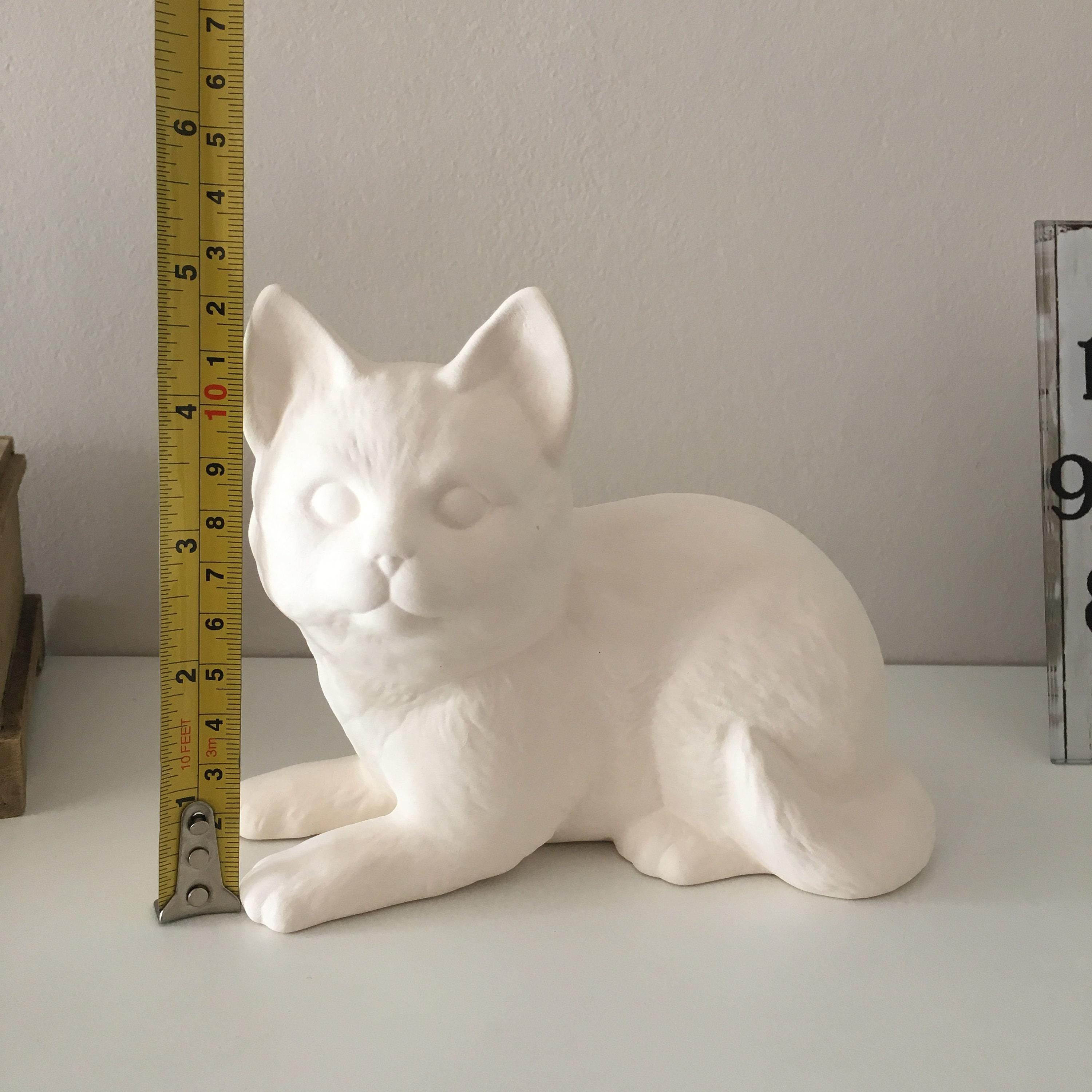 Lot De 6 Statuettes De Ver De Terre En Céramique à Peindre - Bisque Non Peint - Vintage - Fait Main USA