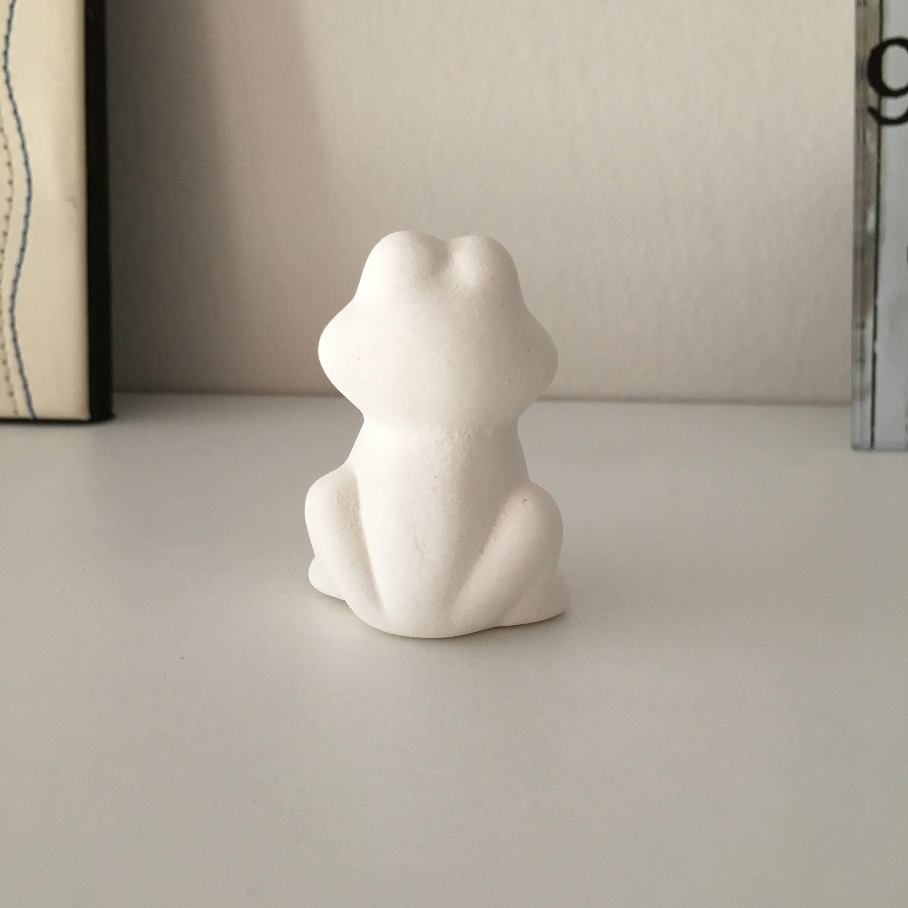 Ready to Paint Ceramic Bisque Unpainted Ceramic Polar Bear Figurine for Kids DIY Gift Set of 2 