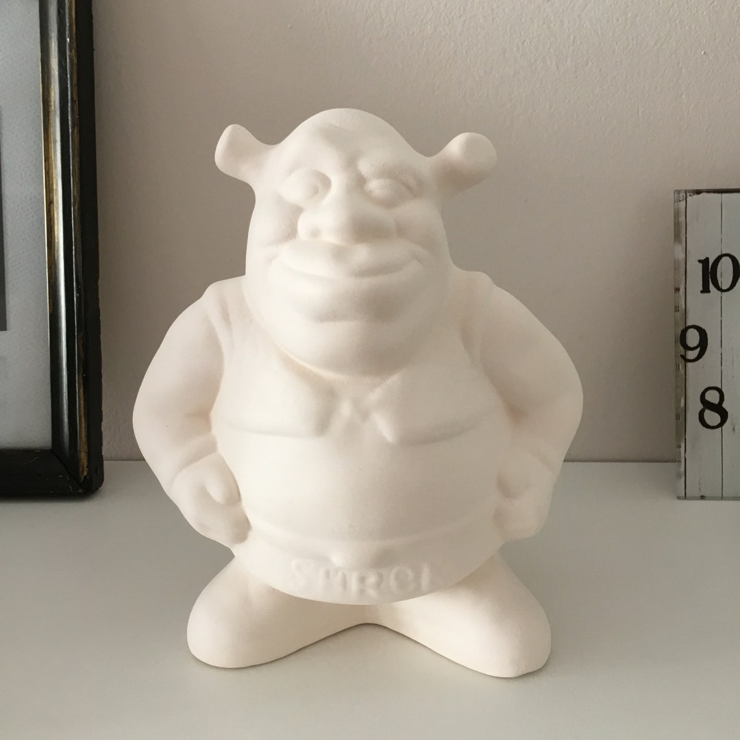 Ceramic Shrek, Ready to Paint, Disney Heroes, Walt Disney, Shrek Statue