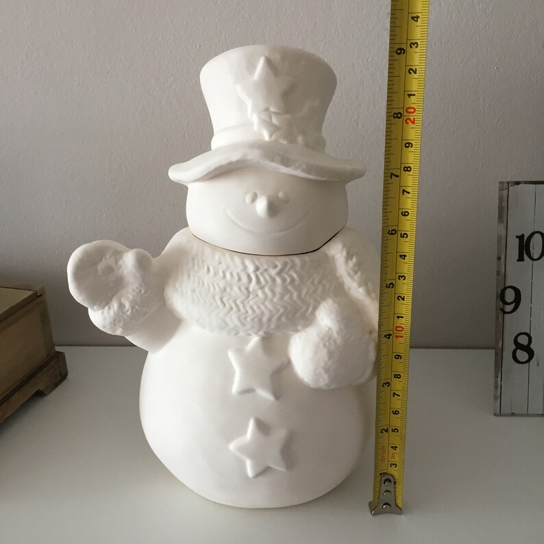 Christmas Decor Ready to Paint Ceramic Snowman Decor Etsy
