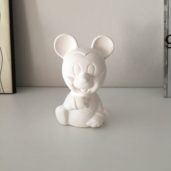 Keramik Biskuit Mickey Maus Miniatur Fertig zum Malen Figuren