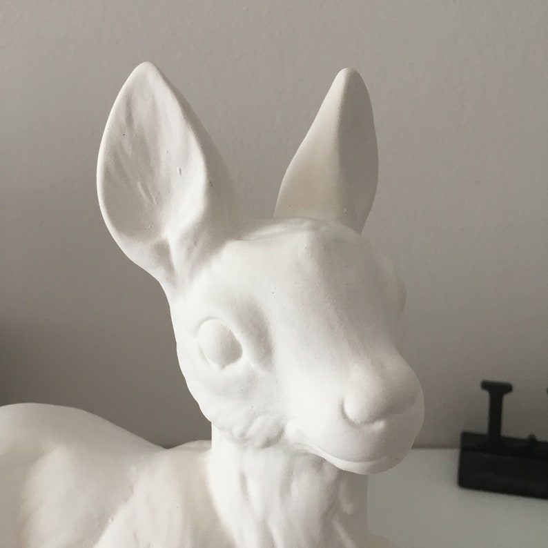 Ceramic Deer Figurine Ceramic Deer Ready to Paint Deer Etsy