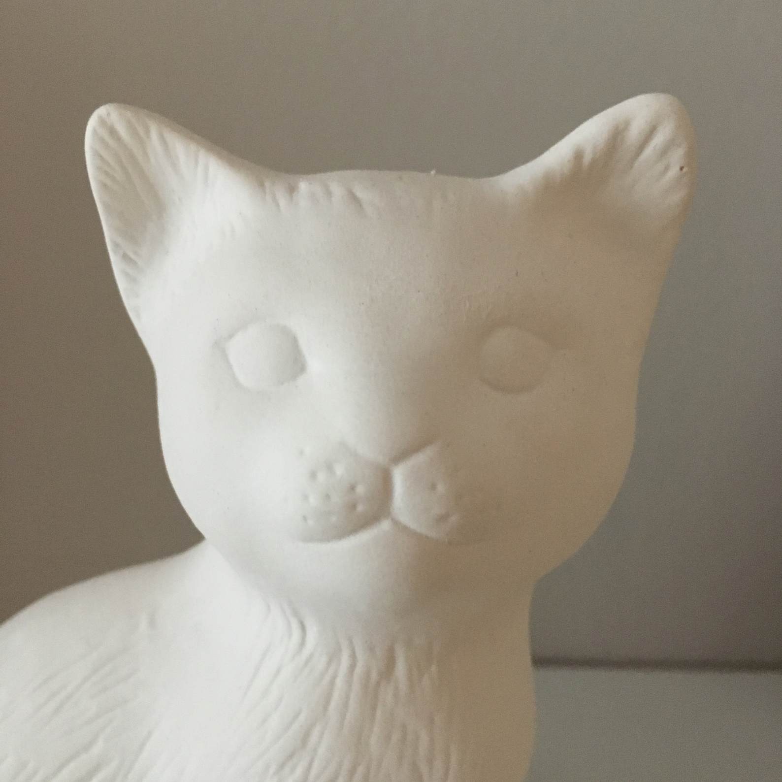 Ceramic Cat Sculpture Ready to Paint Bisque Handmade Cat Etsy