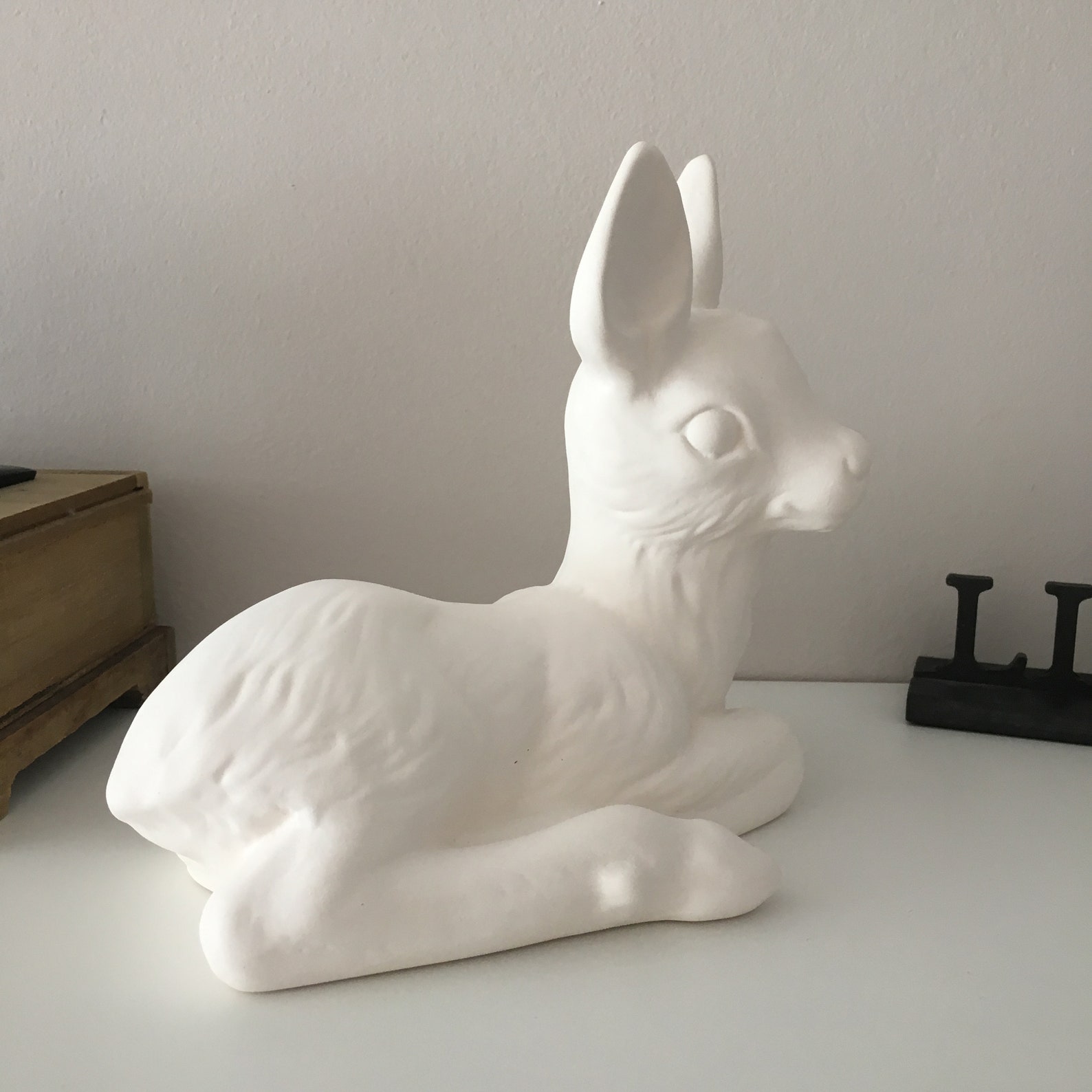 Ceramic Deer Figurine Ceramic Deer Ready to Paint Deer Etsy