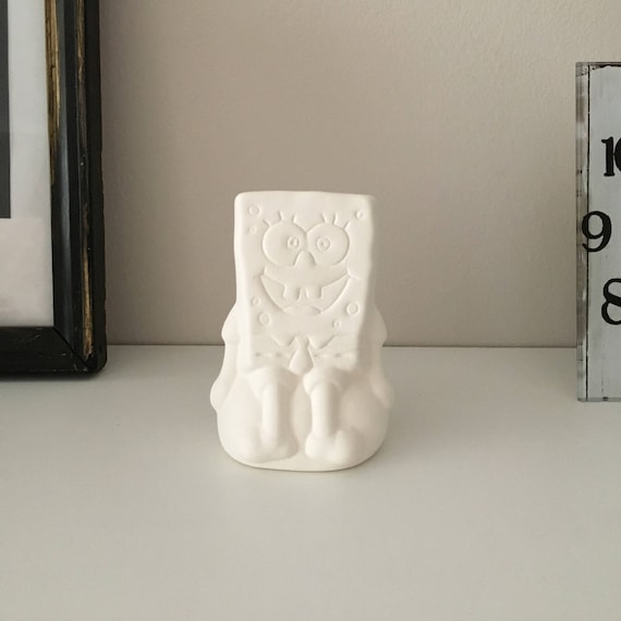 Ceramic Sponge Bob Figurine Ready to Paint Disney Heroes Etsy