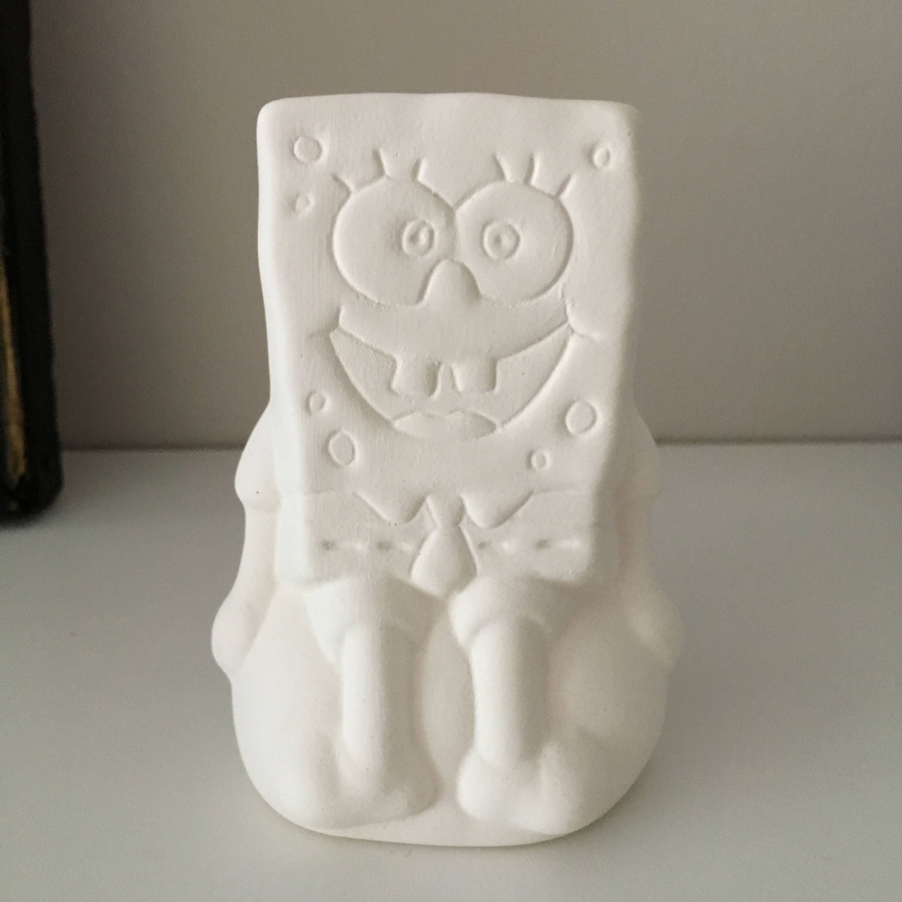 Ceramic Sponge Bob Figurine Ready to paint Disney Heroes Etsy 日本