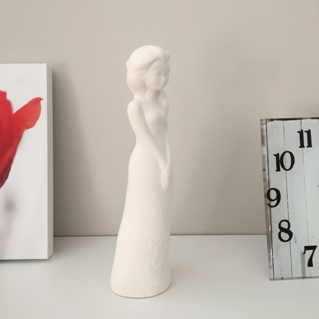 Ceramic Princess Elsa, Ready to Paint, Disney Characters, Ceramic