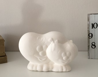 Vase Coeur En Céramique Biscuit – À Peindre Soi-même – DIY Déco