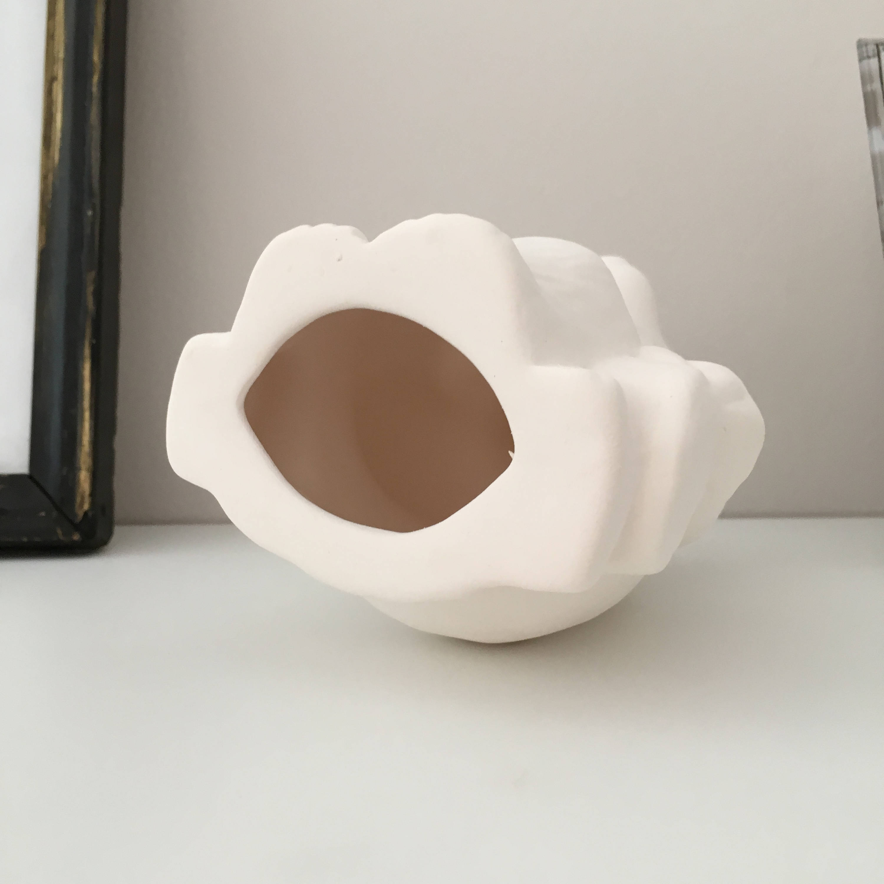 Ours En Céramique Biscuit Alberta - Avec Couronne - Prêt à Peindre - Fabriqué Aux USA