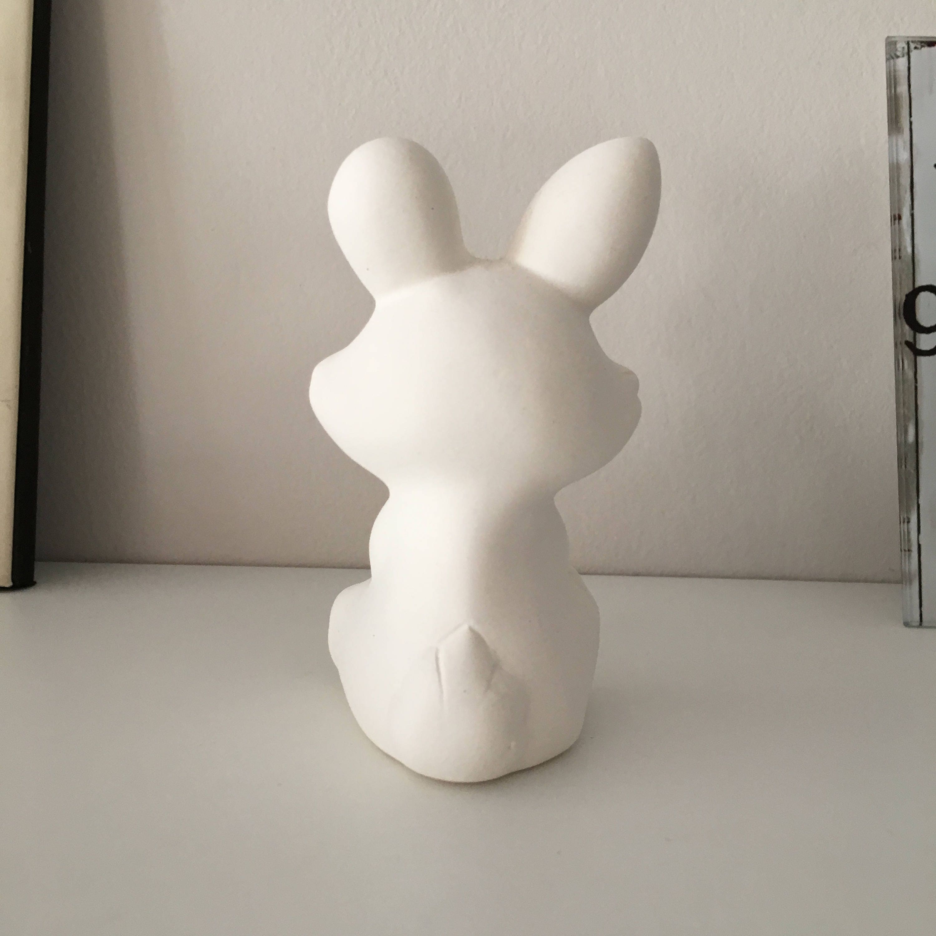 lapin céramique bleu fait main leçons de choses