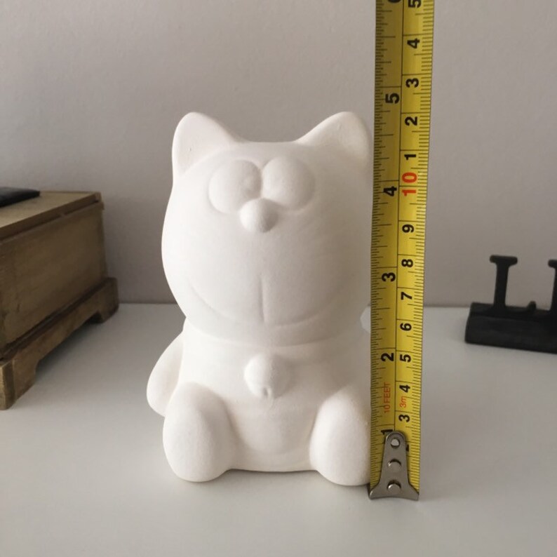 Ceramic Cat Kitty Cash Box Unfinished Cat Etsy