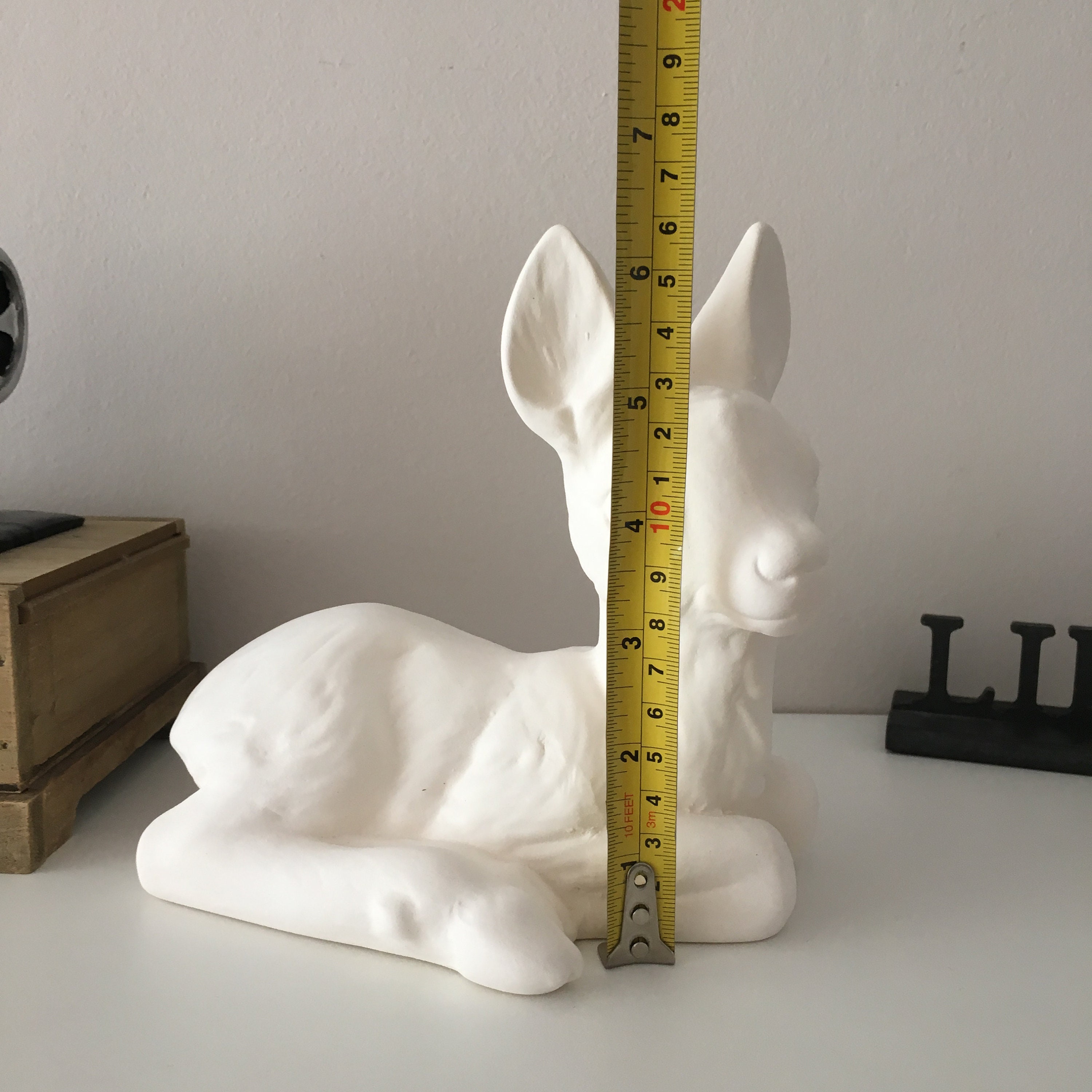 Ceramic Deer Figurine Ceramic Deer Ready to Paint Deer Etsy