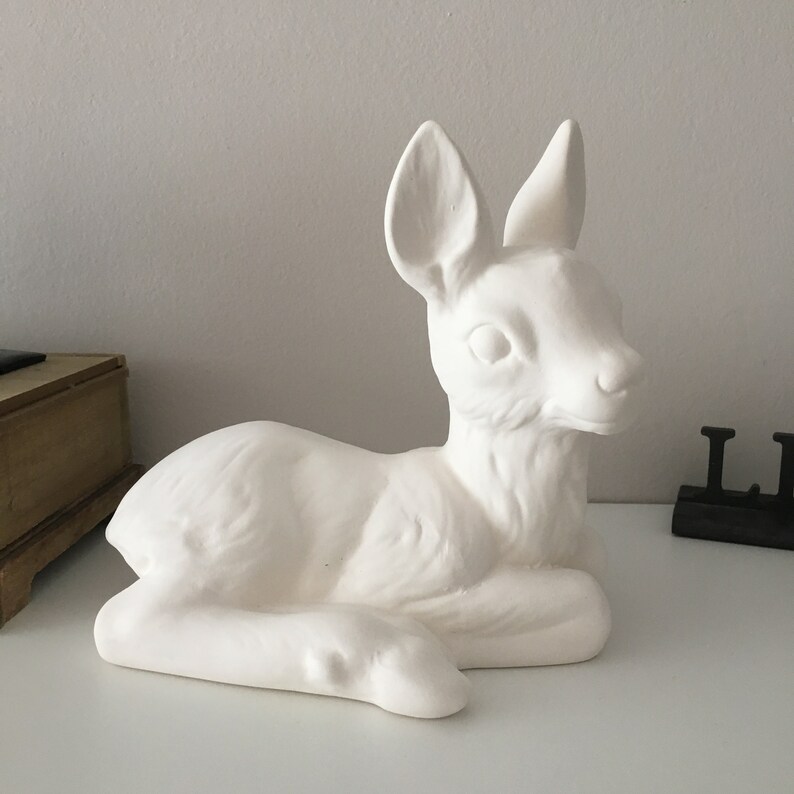 Ceramic Deer Figurine Ceramic Deer Ready to Paint Deer Etsy