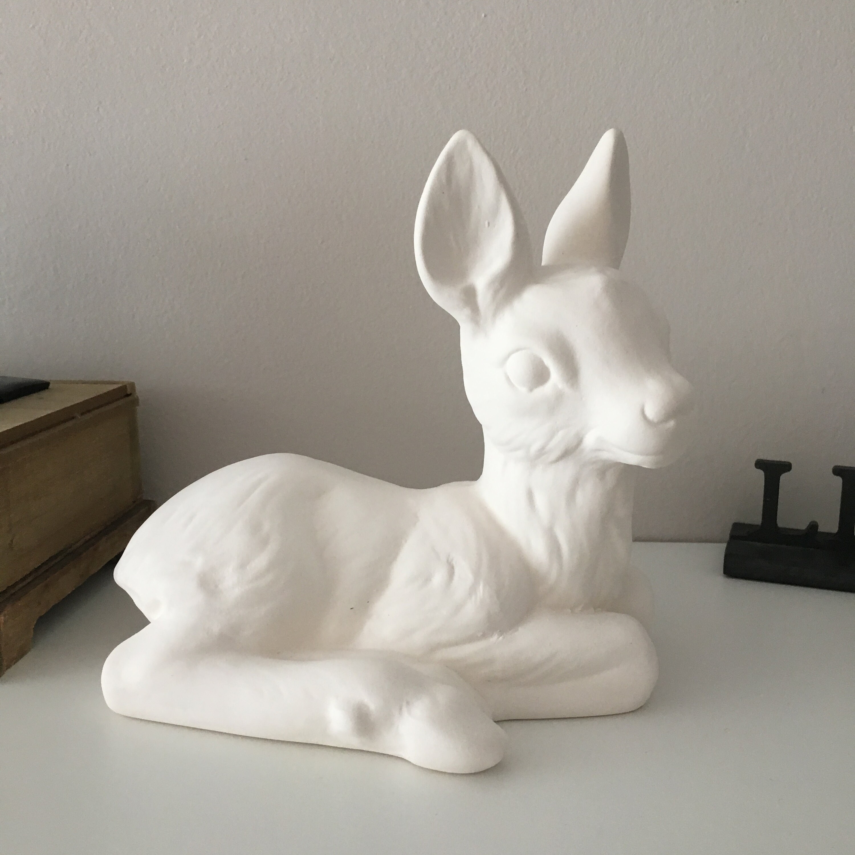 Ceramic Deer Figurine Ceramic Deer Ready to Paint Deer Etsy