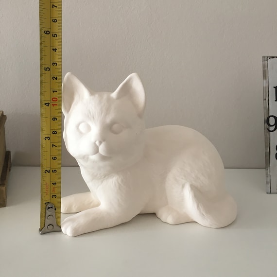 Ceramic Cat Ready to Paint Ceramic Bisque Handmade Cat Sculpture Unpainted Ceramics Gift for Kids Cat Lover Gift Housewarming Gift Etsy UK