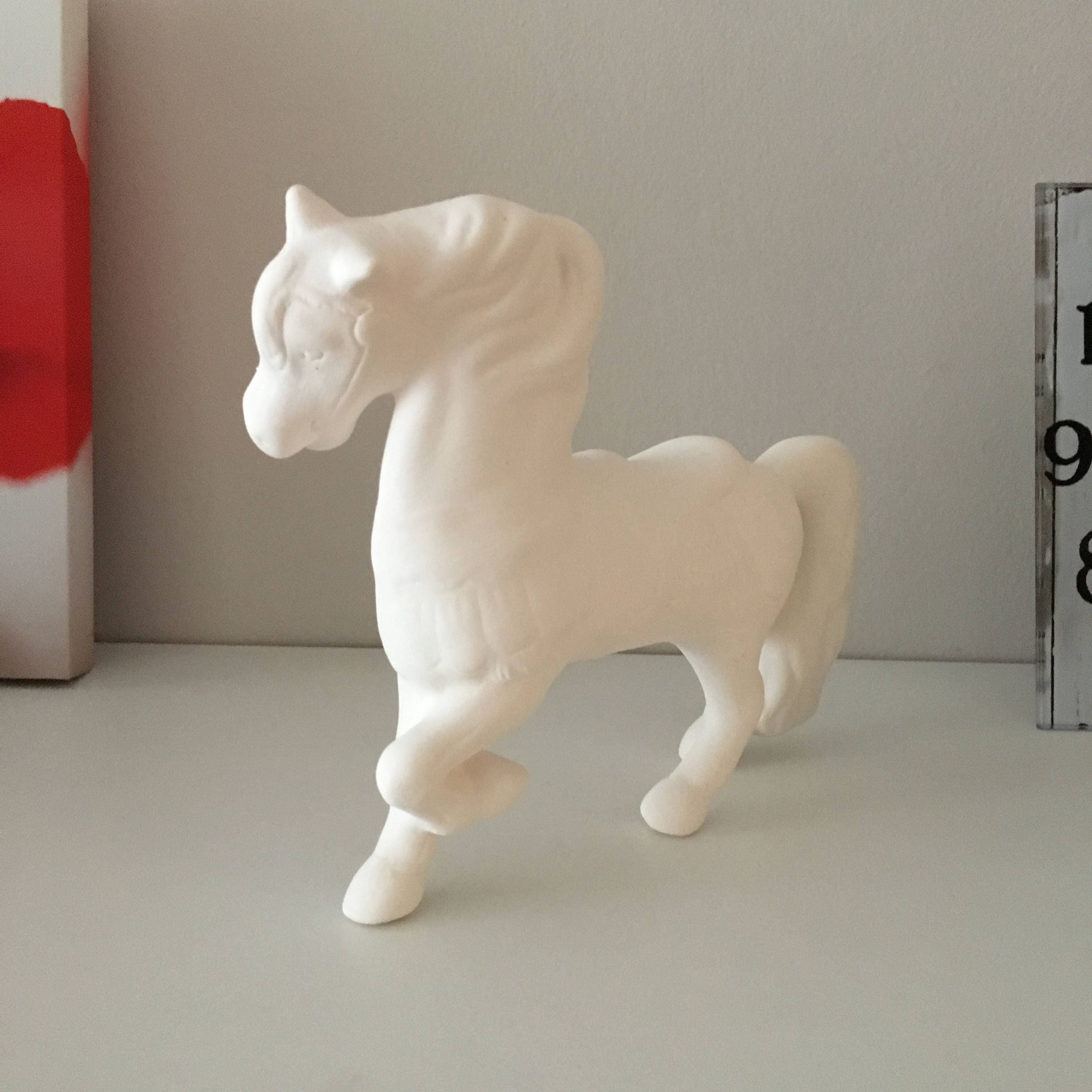 Ceramic Horse Figure Ready to paint Handmade Sculpture Etsy
