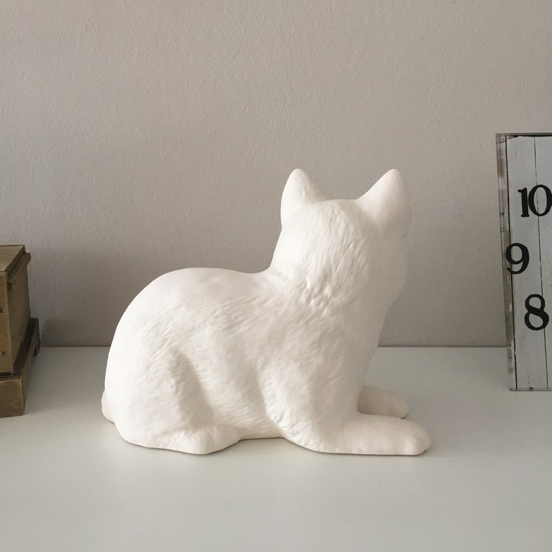 Ceramic Cat Ready to Paint Ceramic Bisque Handmade Cat Etsy