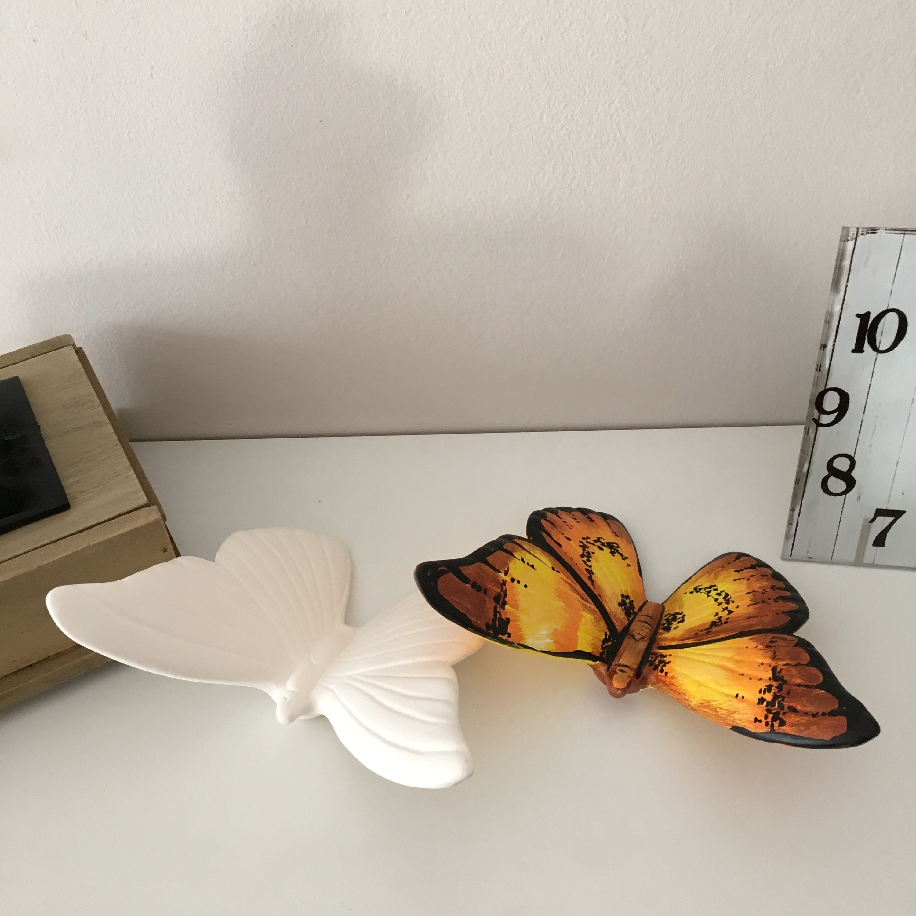 Ceramic Butterfly - Ready to Paint Unpainted Figurines, Handmade