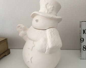 Bonhomme De Neige En Céramique à Peindre, Clay Magic, Prêt à Peindre, Neuf