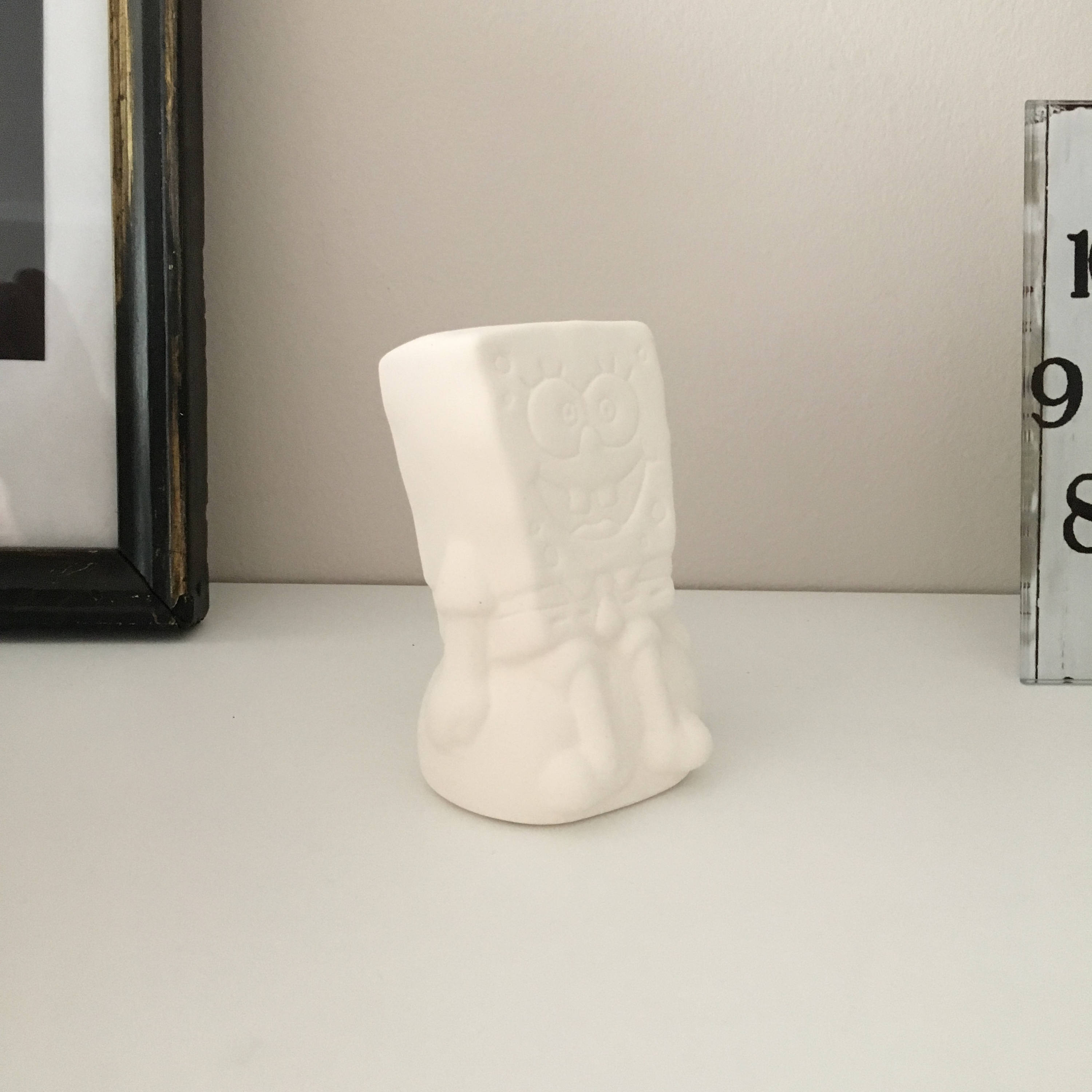 Ceramic Sponge Bob Figurine Ready to Paint Disney Heroes Etsy