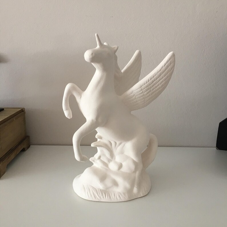 Pegasus Gift Pegasus Ornaments Pegasus Figurine Ready to Paint Pegasus Horse Ceramic Craft Ceramic Pegasus U Paint Ceramic Horse