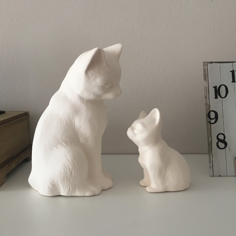 Ceramic Cat Ready to Paint Ceramic Bisque Housewarming Etsy