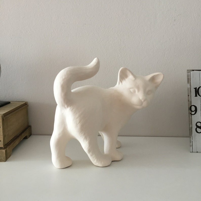 Ceramic Cat Ready to Paint Ceramic Bisque Handmade Etsy Australia