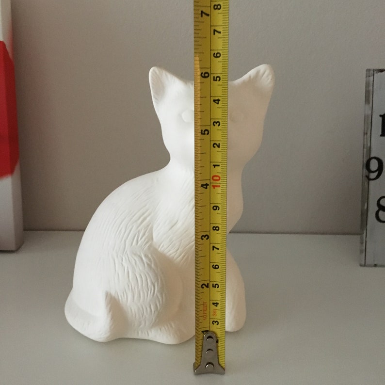 Ceramic Cat Sculpture Ready to Paint Bisque Handmade Cat Etsy