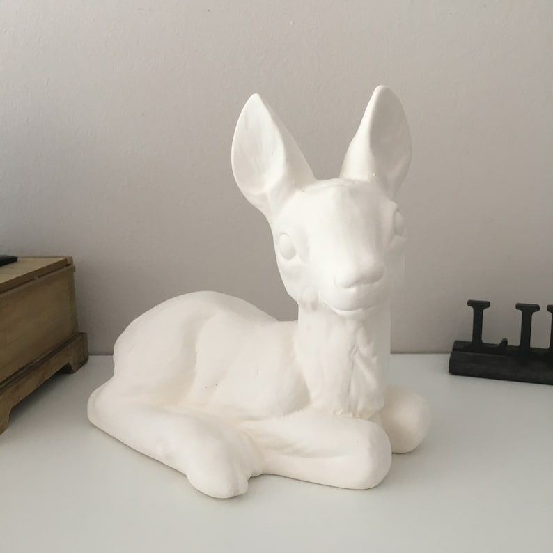 Ceramic Deer Figurine Ceramic Deer Ready to Paint Deer Etsy