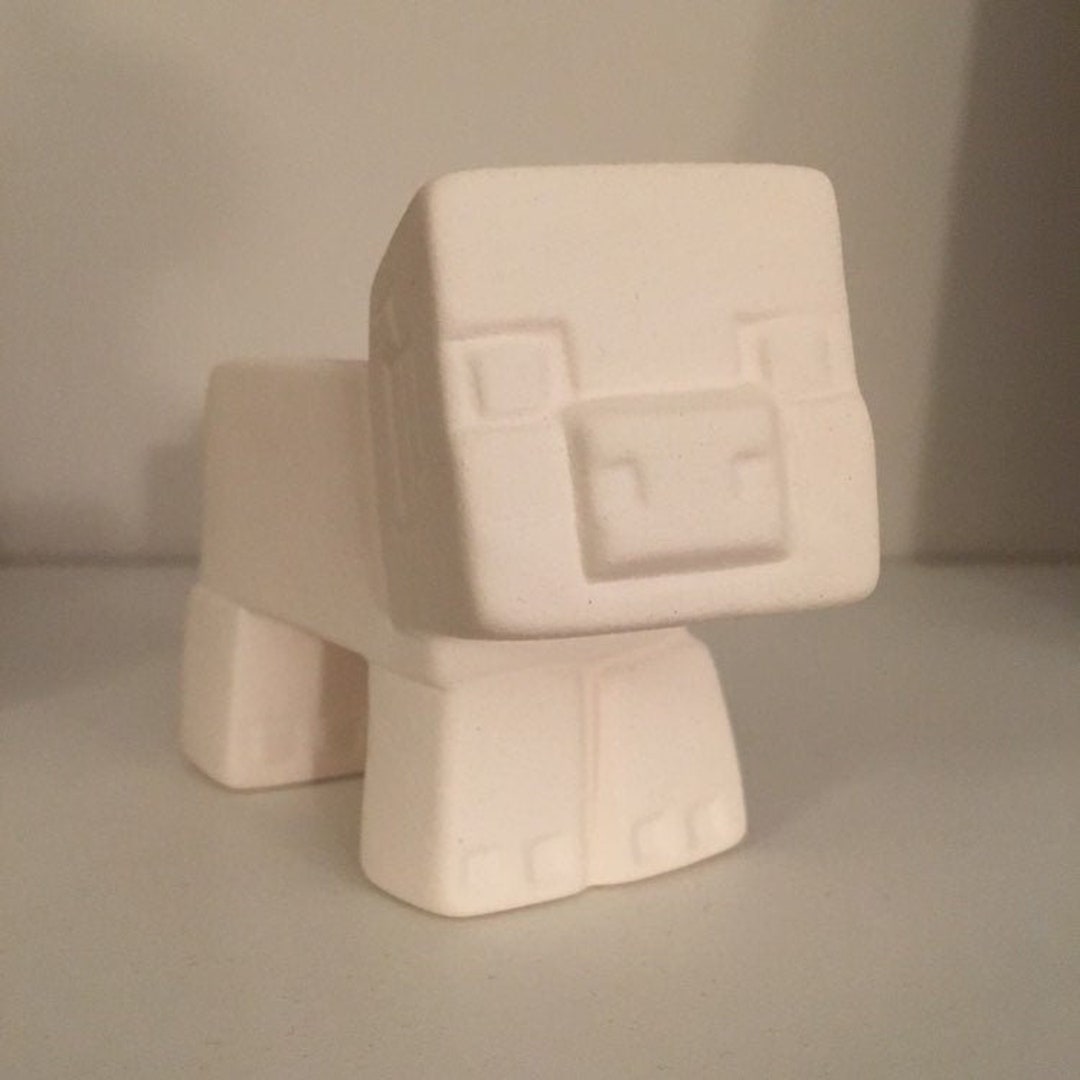 Ceramic Minecraft, Minecraft Miniature, Minecraft for Paint, Minecraft