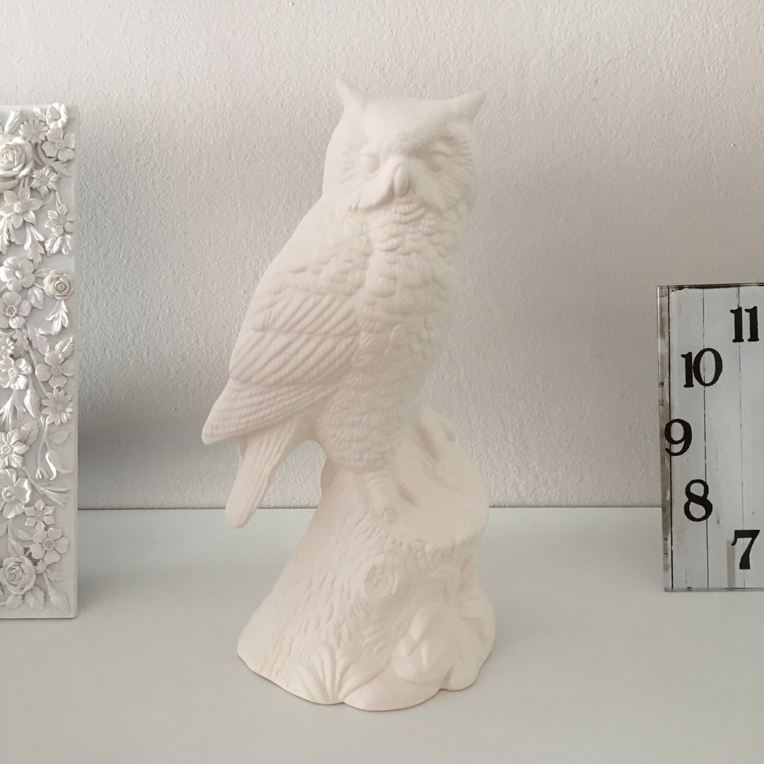Ceramic Owl, Ready to Paint, Ceramic Bisque, Handmade Ceramics, Home