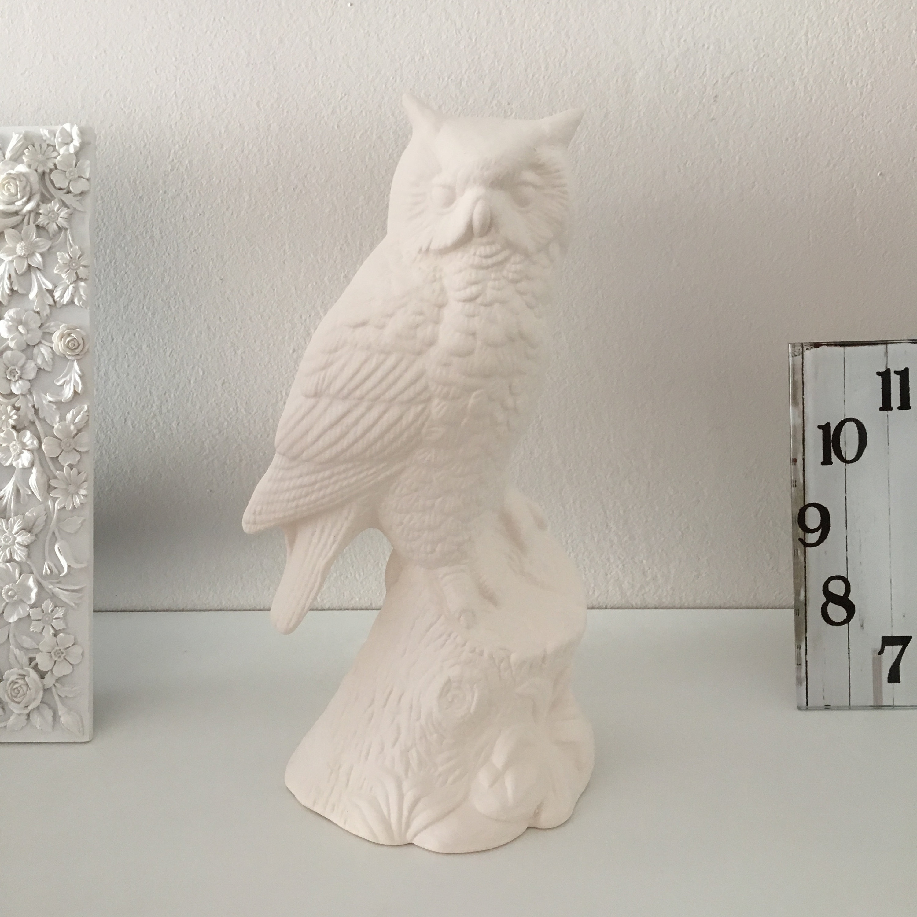 Ceramic Owl, Ready to Paint, Ceramic Bisque, Handmade Ceramics, Home Decor, Housewarming, Unpainted 