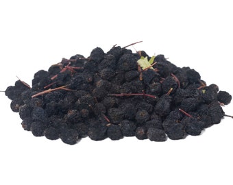 Bayas de aronia, a granel, cultivadas de forma sostenible en EE. UU. Bayas de aronia secas