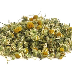Dried Chamomile flowers Premium, Matricaria recutita, sustainable USA grown Chamomile tea