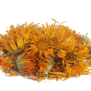 Dried Calendula flowers, Calendula officinalis sustainable USA grown