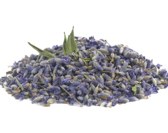 Lavender dried herb, organic Lavandula angustifolia flower and leaf