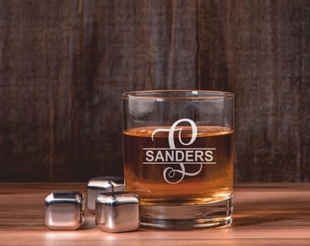 Custom Engraved Whiskey Glass: Personalized Bourbon Gift