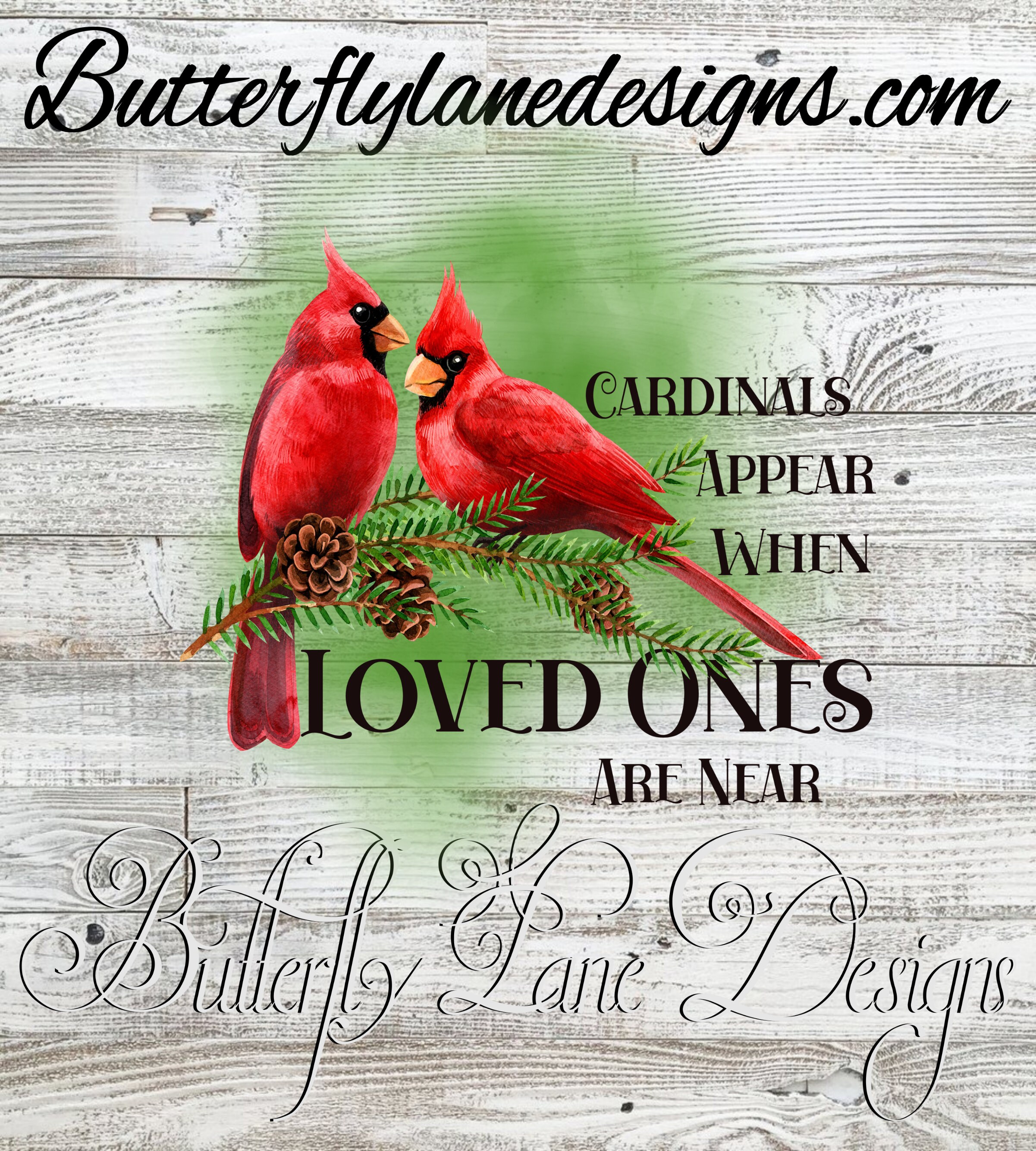 Red Cardinalgreen Watercolorcardinals Appear When Angles Are Etsy