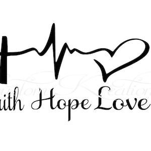 Faith_Hope_Love Kreuz Herz Beat SVG Datei