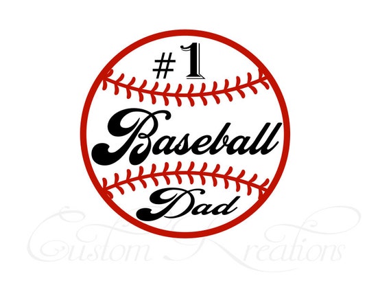 Download Number One Baseball Dad Svg File Etsy