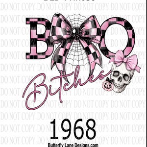 D1968 Boo Bitches-mit Schädel UND ohne Schädel-- : Digitale PNG